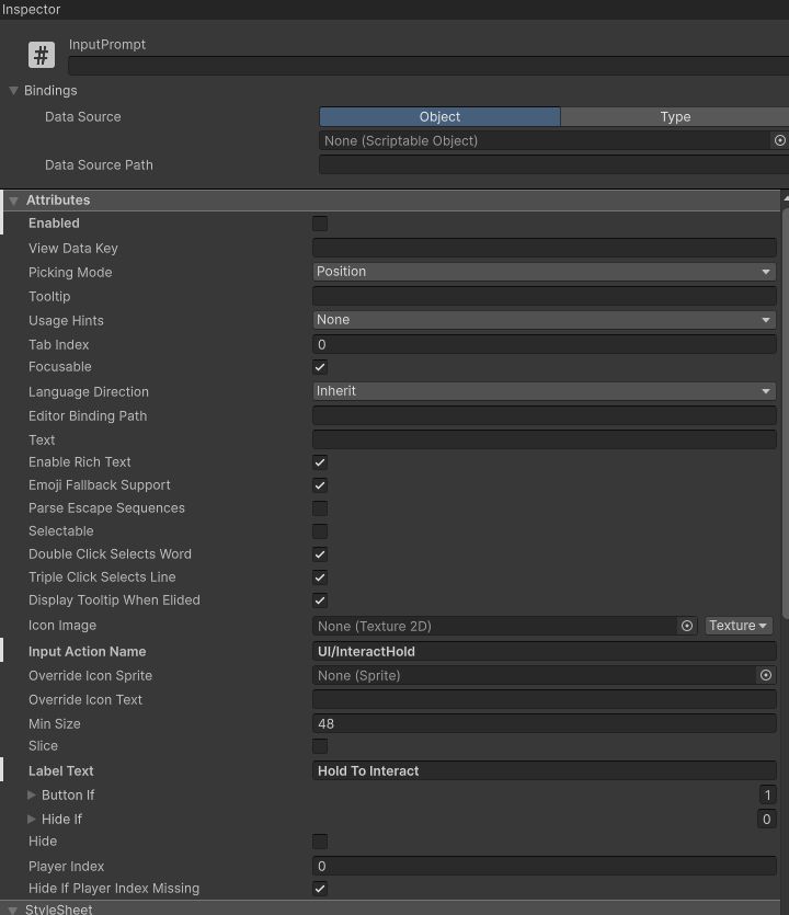 Input Prompt Attributes