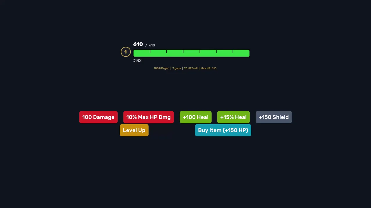 League of Legends Style Health Bar