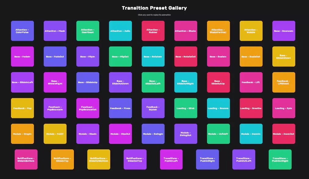 Transition Animations