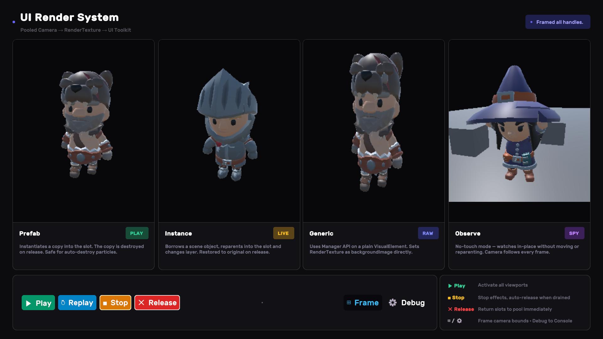 UI Render Demo - Modes
