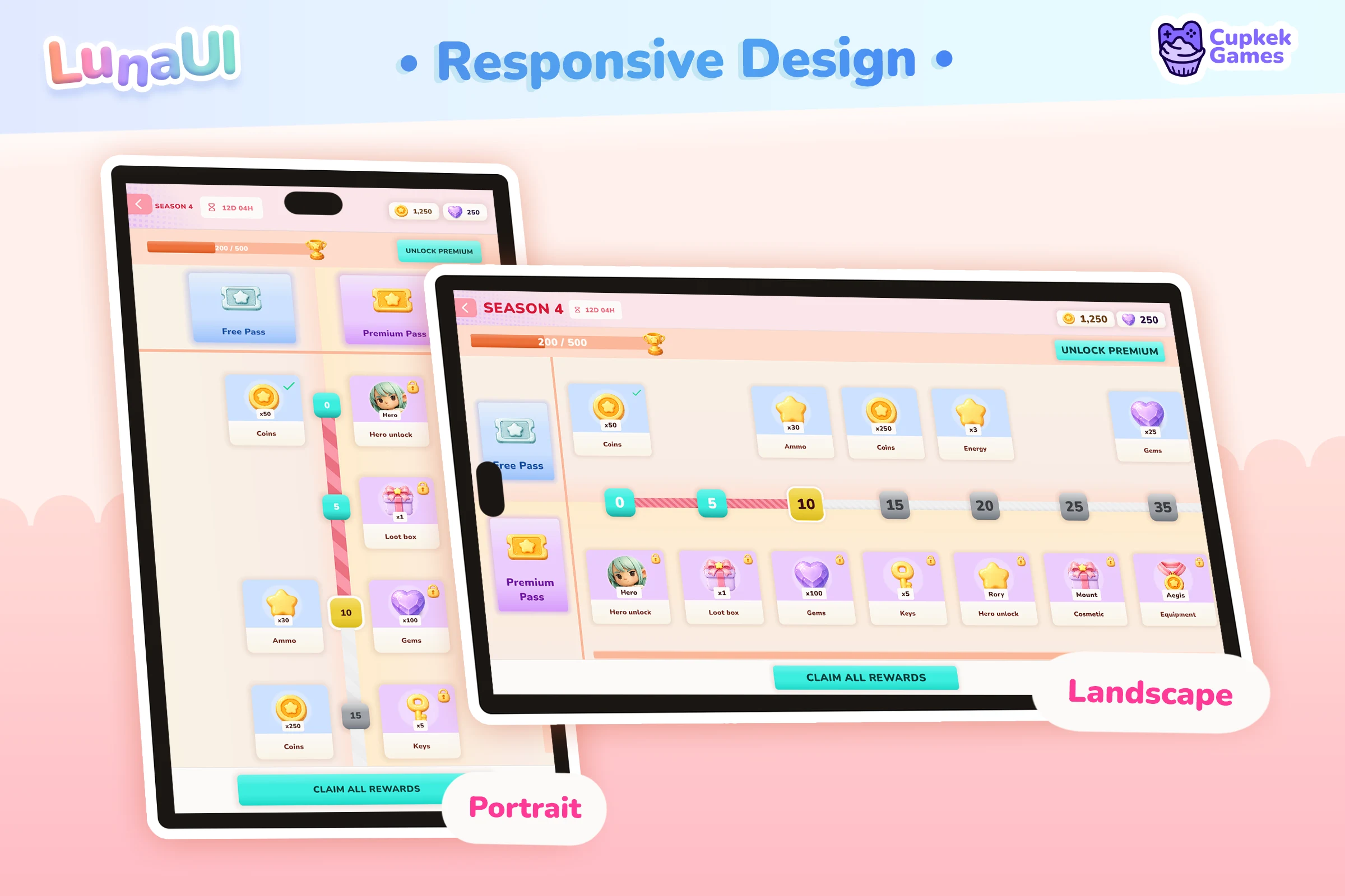 Responsive scaling — one UI adapting across phone and desktop breakpoints