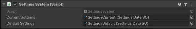Settings System